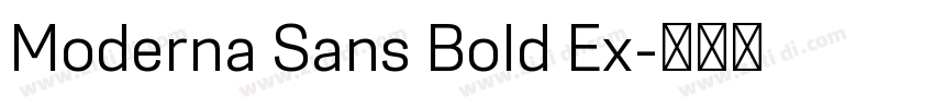 Moderna Sans Bold Ex字体转换